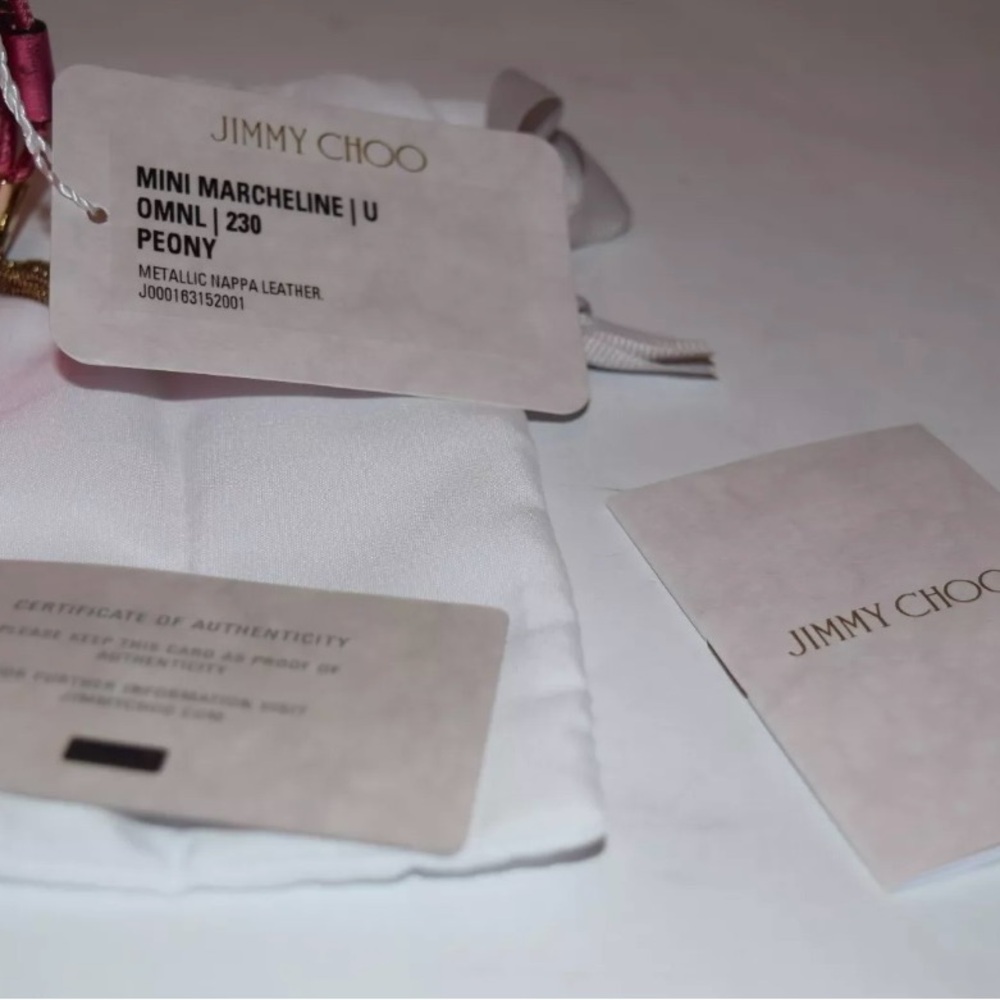 Jimmy Choo Mini Bag pink peony Marchaline mint condition with tags crossbody - Picture 8 of 16